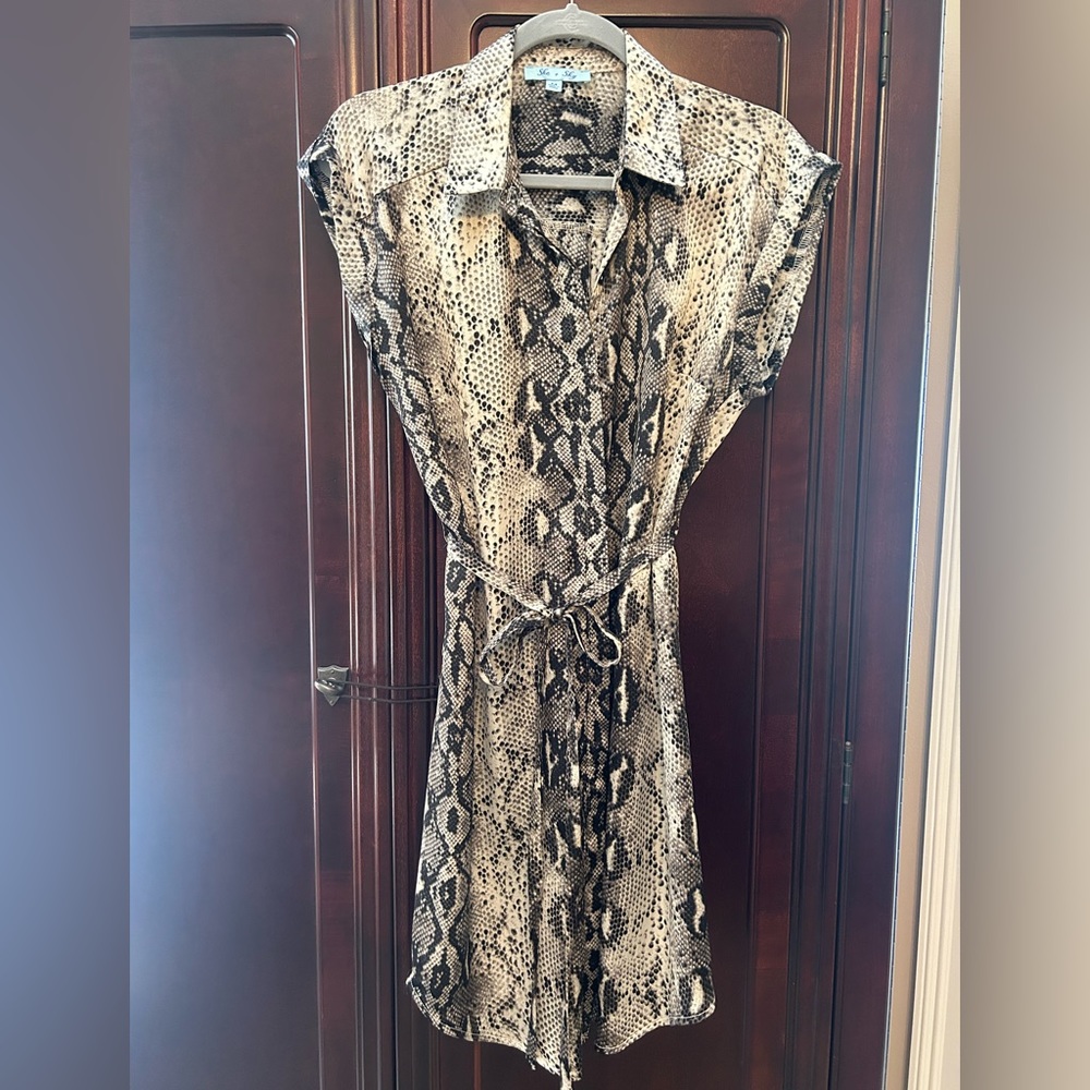 She & Sky snake print dress